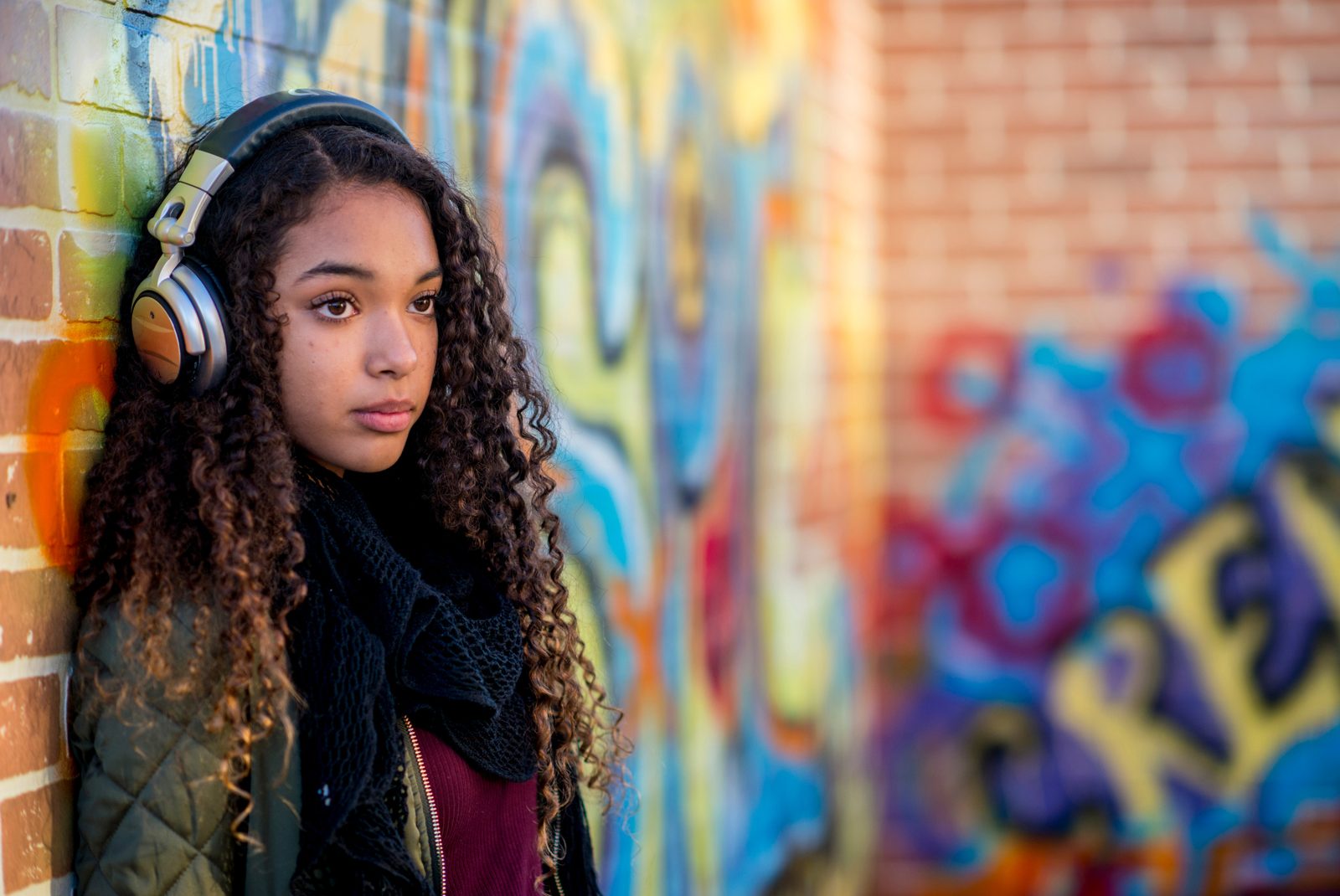A teenager thinking during a strengths conversation